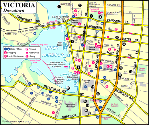 Map Of Victoria Bc Canada Map of Victoria Downtown, Vancouver Island – Vancouver Island News 