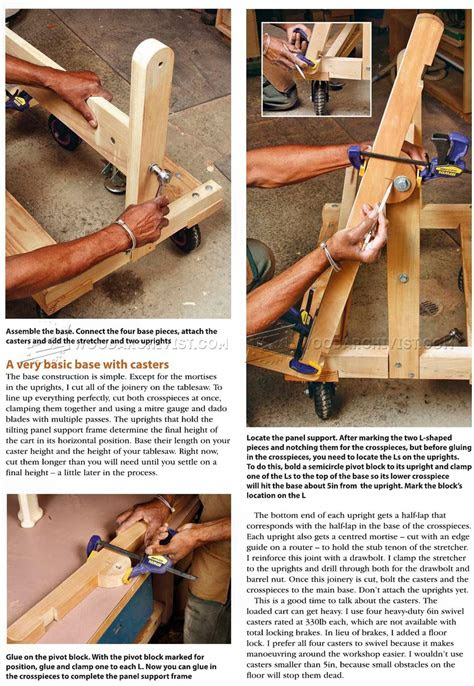 pivoting plywood cart plans woodarchivist