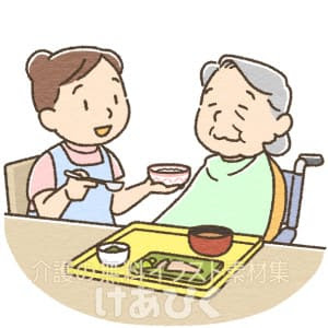 食事介助のイラスト 介護の無料イラスト素材集けあぴく