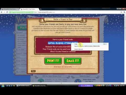 How To Redeem An Invite A Friend Code Wizard101, 09-2021