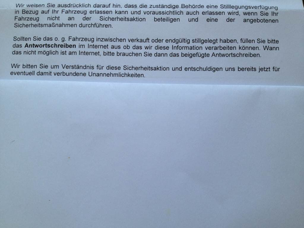 Hier ein Auszug aus dem Schreiben