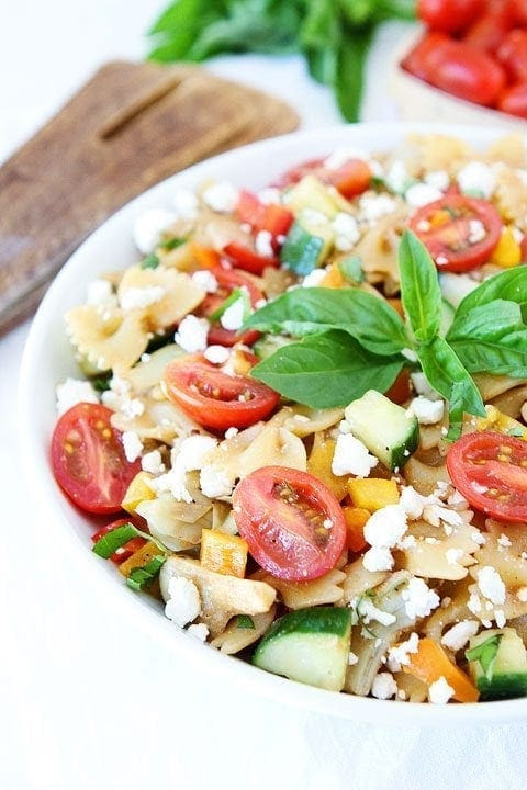 Easy Summer Pasta Salad Recipe on twopeasandtheirpod.com The perfect salad for all of your summer BBQ's and potlucks! #salad