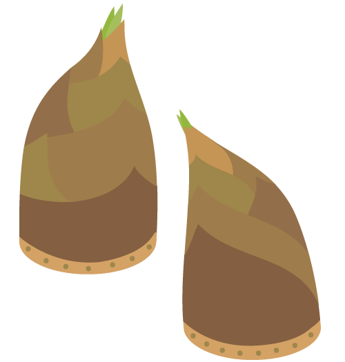たけのこ ふでこや 無料イラスト