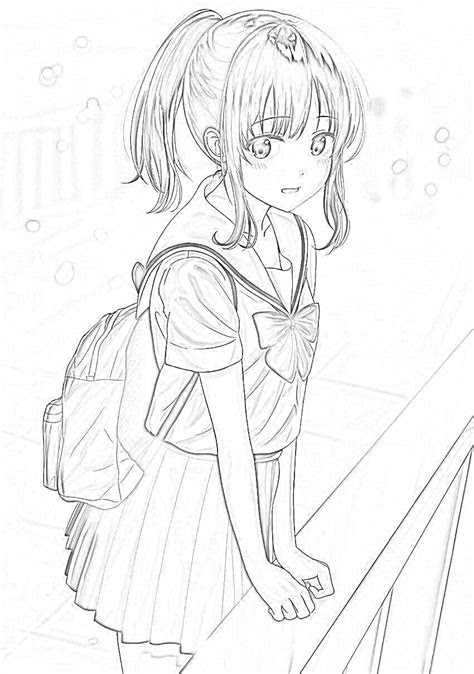 They feel comfortable, interesting, and pleasant to color. anime girl printable coloring pages