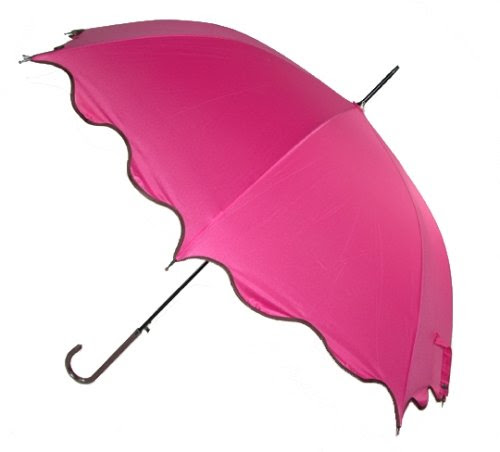 Auto Open Waves Umbrella with Leather Hook Handle by ElieBrellas