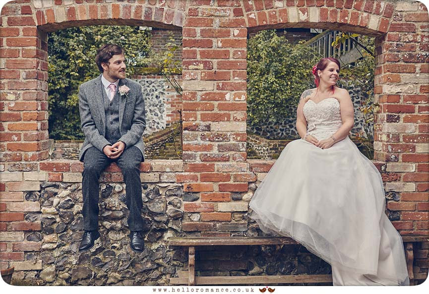 Cute photo of bride and groom at English wedding - www.helloromance.co.uk