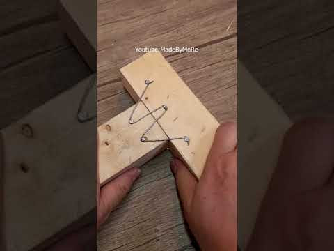 Useful idea, strong and flexible connection for  wood, wooden siege, woodworking tricks 2 #shorts