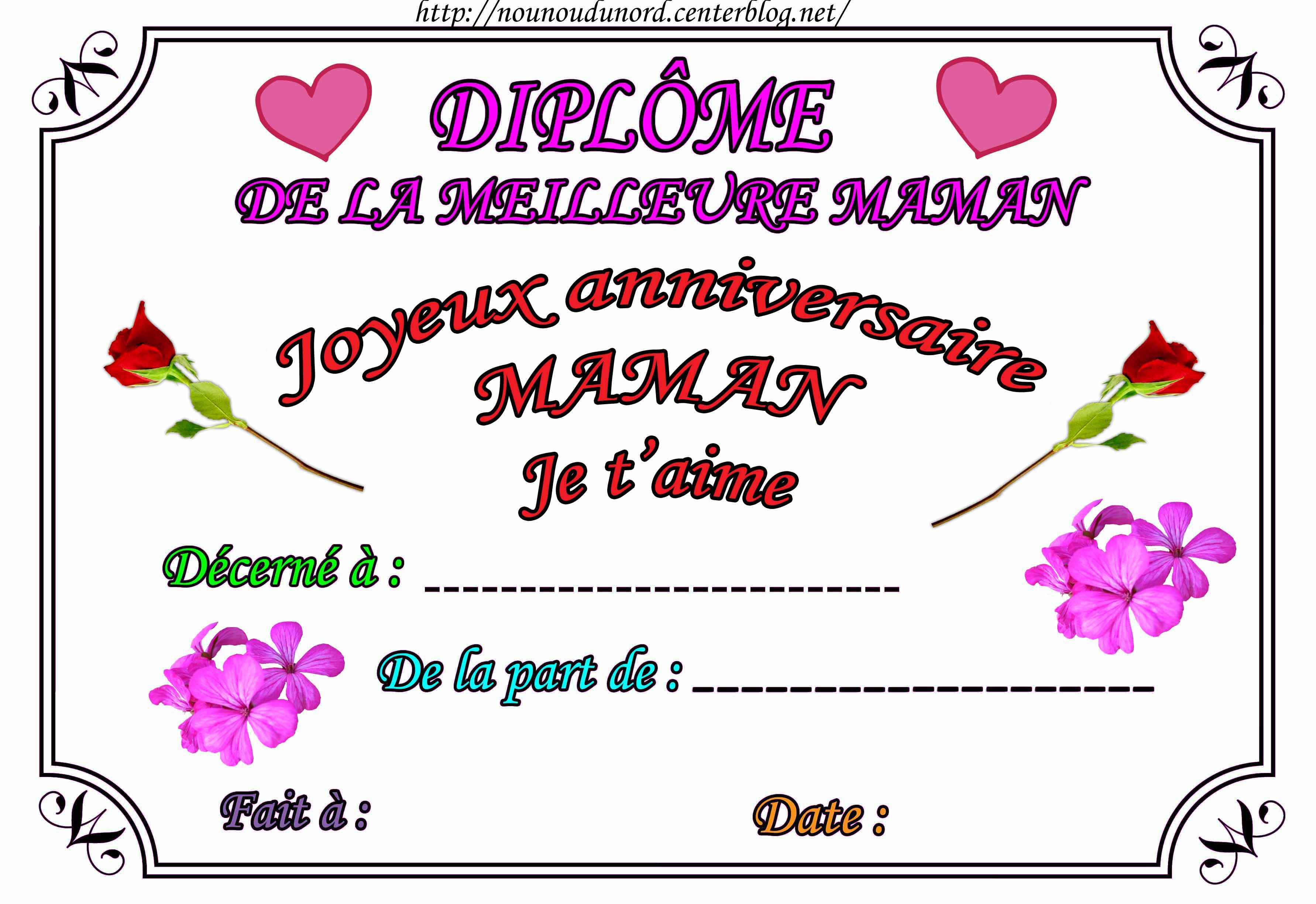 Cadeau pour un anniversaire de maman
