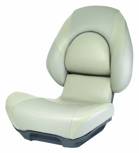 Attwood Centric II SAS Fully Upholstered Boat Seat, Standard, Tan/Tan