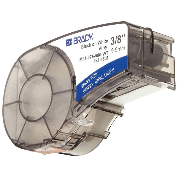 Brady BMP 21 Label Cartridge 3 8 W Permanent Vinyl White from Cole-Parmer