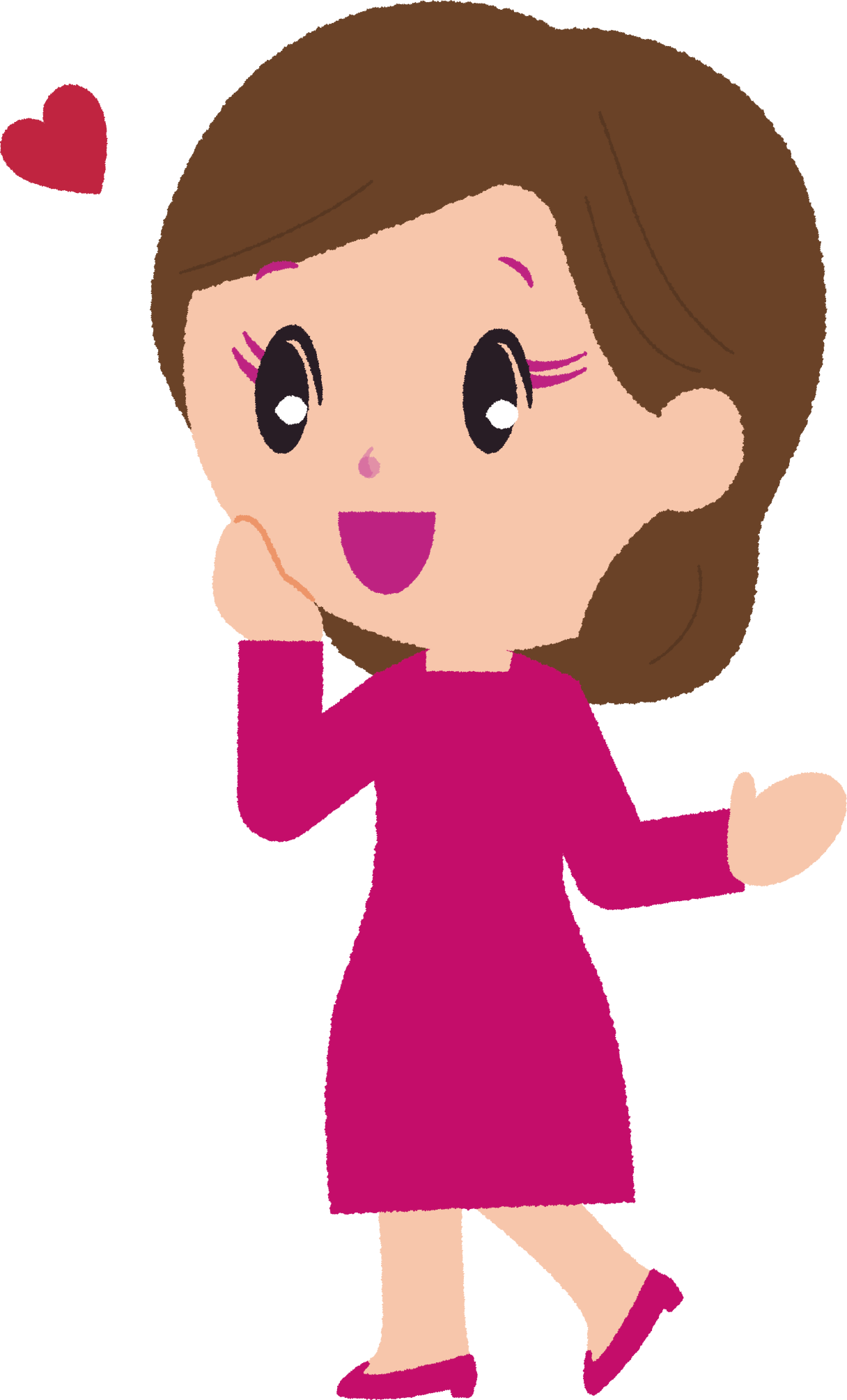問題解決の女性イラスト なるほど 安心 やったね 可愛い無料イラスト素材集