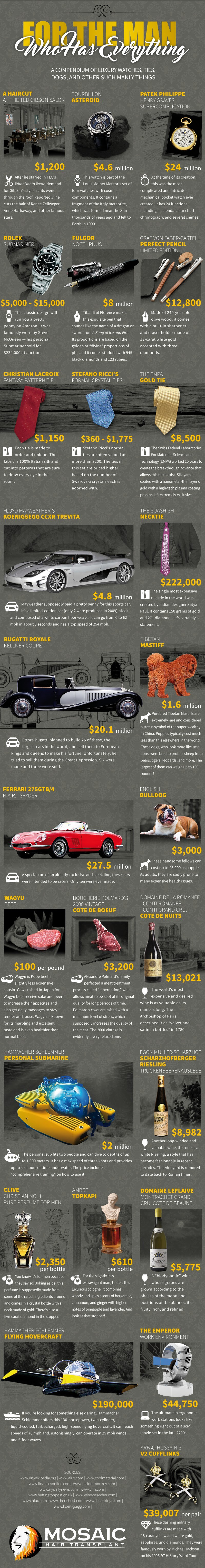 For The Man Who Has Everything: A Compendium of Luxury Watches, Ties, Dogs, and Other Such Manly Things