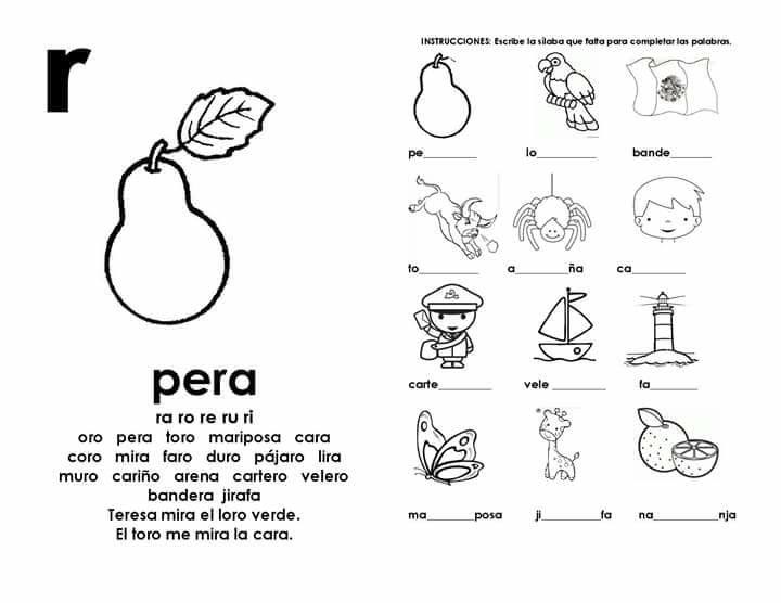 Actividades Con La Silaba Ra Re Ri Ro Ru Blog Didactico