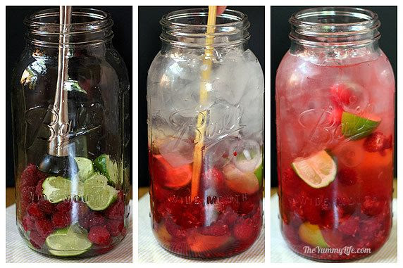 Naturally Flavored Water -- An easy formula for making an endless variety of fruit and herb infused waters. Say goodbye to soda, juice, and bottled water! www.theyummylife.com/Flavored_Water #vegan #glutenfree #paleo #flavoredwater #recipes #drinkideas
