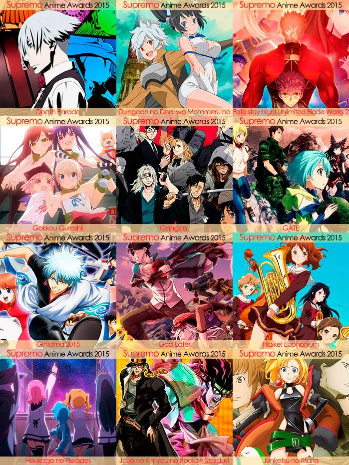 Eliminatorias Nominados a Mejor Anime de Drama 2015