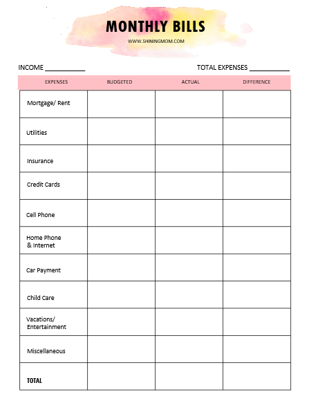 Monthly Budget Template 30 Free Sheets To Use Outright