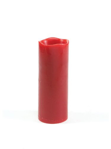 Pack of 6 Battery Operated Red Flameless LED Wax Christmas Pillar Candles 8