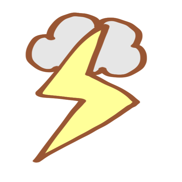雷の日のマークのイラスト かわいいフリー素材が無料のイラストレイン