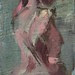 Figure from life, oil on panel