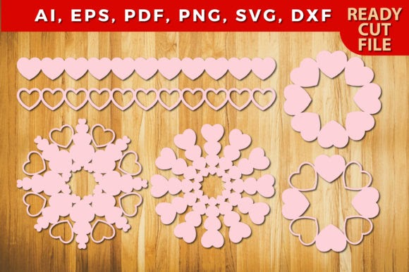 Crella Valentine Easy Heart Paper Carft Svg 3D SVG Cut Files Compatible with Cameo Silhouette Studio, Cricut and other cutting machines for any crafting projects.
