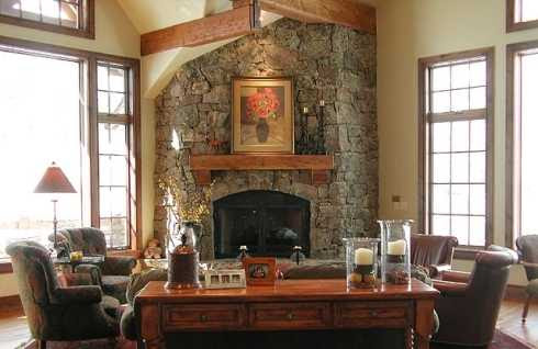 Corner Fireplace Design Ideas . . . Rock Solid!