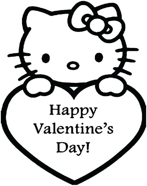  11 cute printable valentines day cards to color kitty baby love