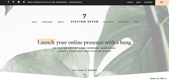 Pastel Websites Squarespace WordPress Themes 