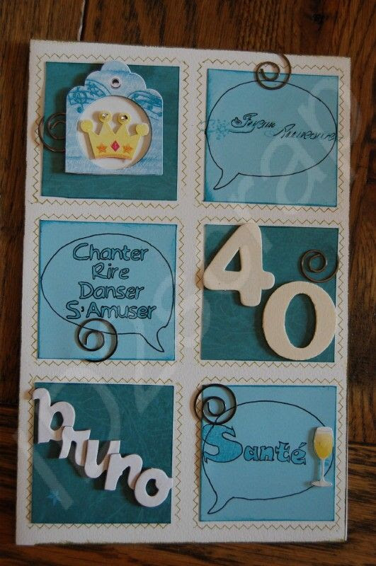 Scrapbooking Carte Anniversaire 40 Ans