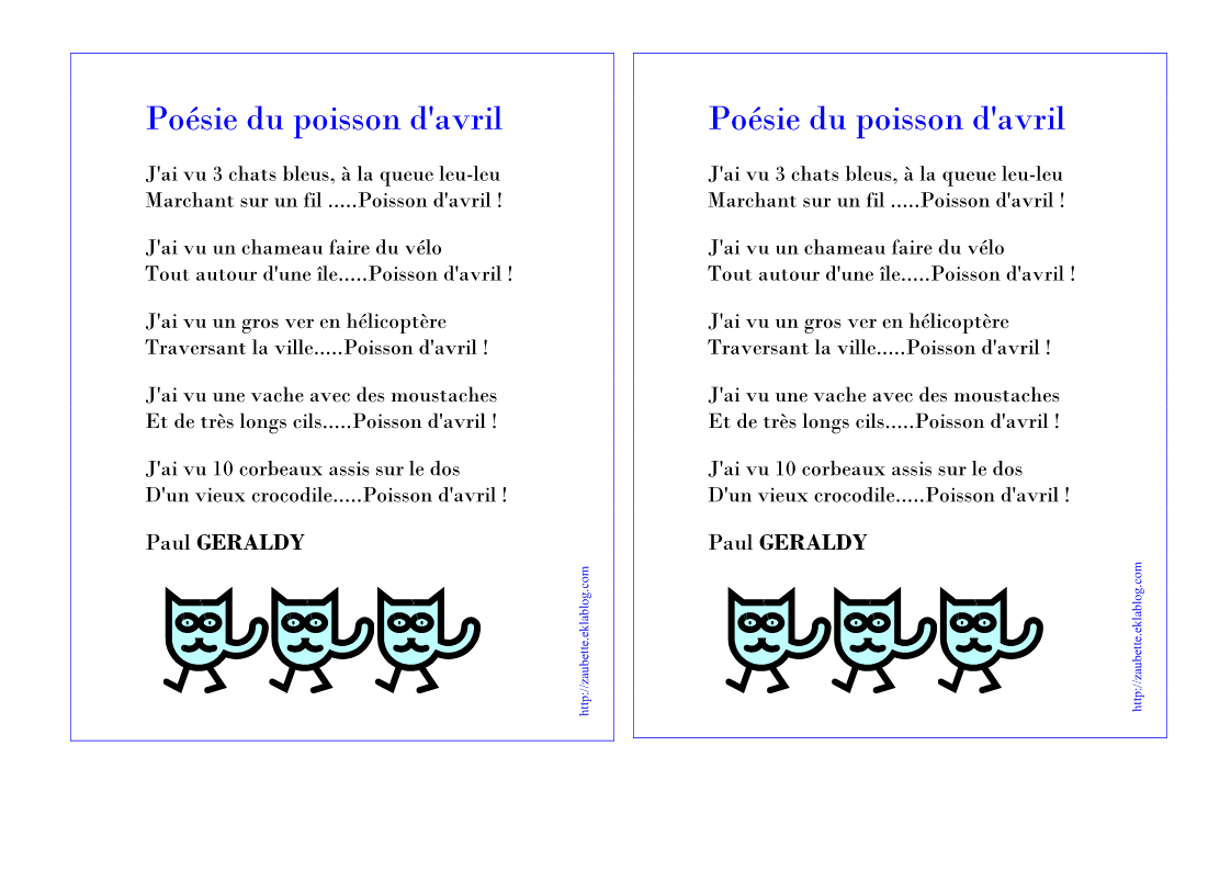 Poissons D Avril Zaubette