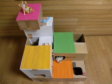 自作キャットタワー 簡単手作りおもちゃの作り方 工作図鑑