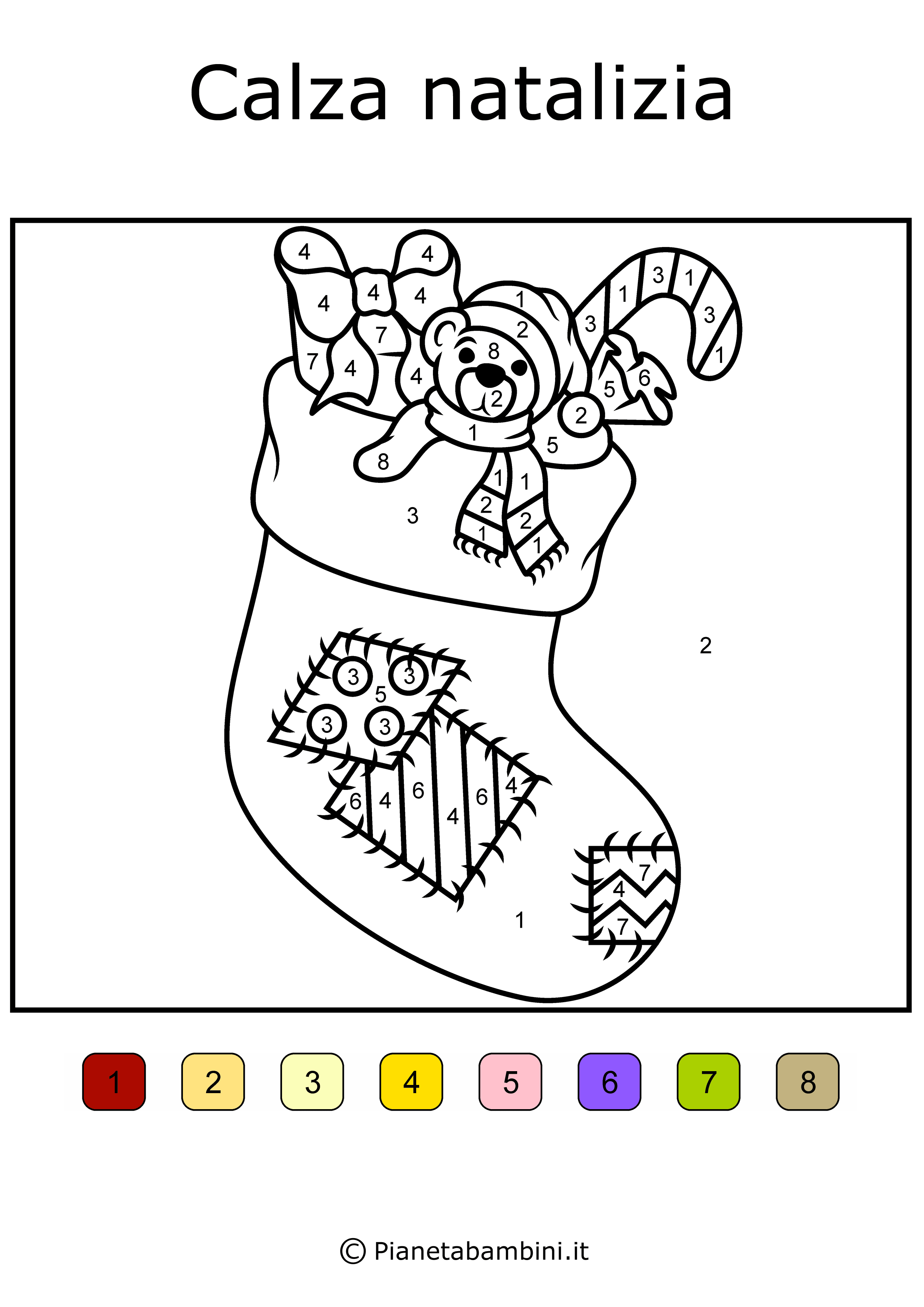 “Conta e colora” sul Natale di livello difficile