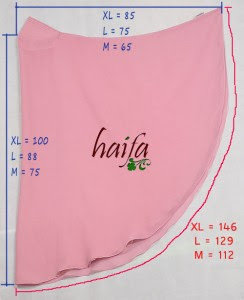 Tersedia 3 Ukuran Jilbab Instan Haifa Model Melingkar Rumah Jahit