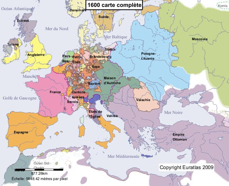 Euratlas Periodis Web - Map of Europe in Year 1700