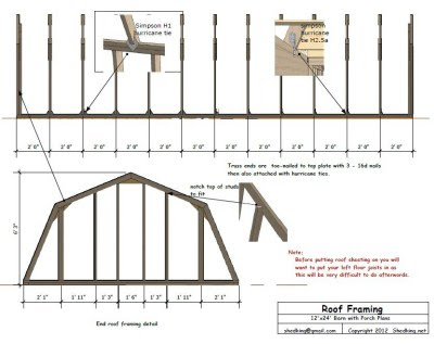 gambrel shed plans 12x24 shed plans for free