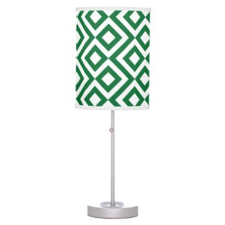 Green and White Meander Lamps