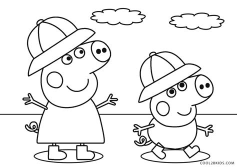  free printable peppa pig coloring pages for kids