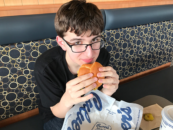 Enjoying a ButterBurger with Cheese at Culver's