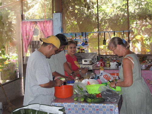 Food prep in Arroyo Seco