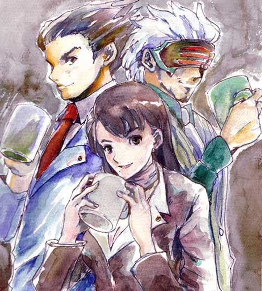 逆転裁判３イラストなるほど 千尋 ゴドー