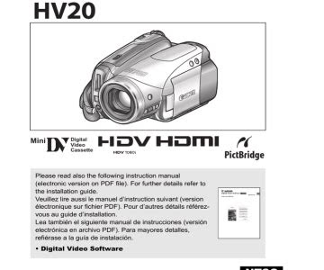 Read canon hv20 user manual Download Links PDF