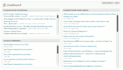 Facebook Dashboard in Your WordPress