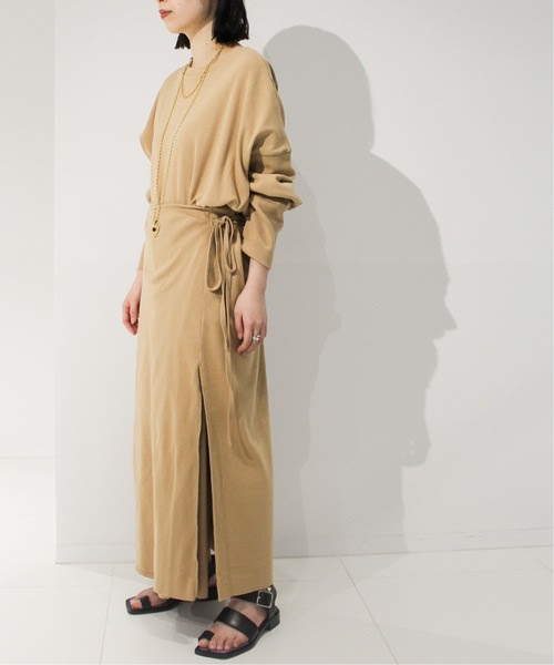 ワンピース Wrap Dress Jersey Jersey Wrap Dress Rib