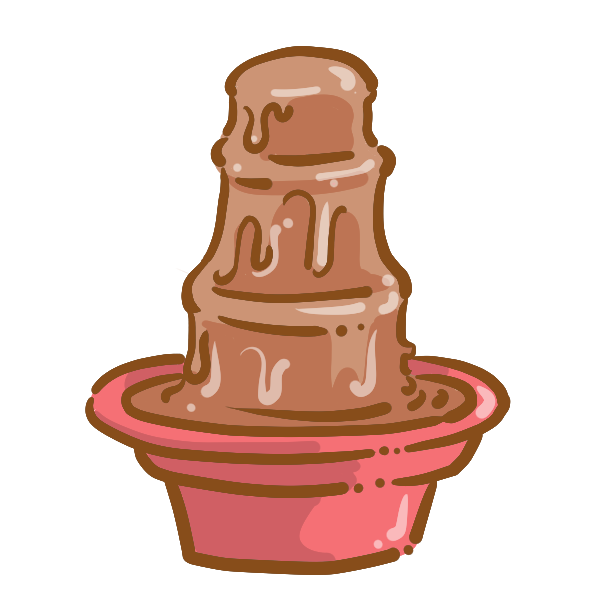 チョコレートファウンテンのイラスト かわいいフリー素材が無料のイラストレイン