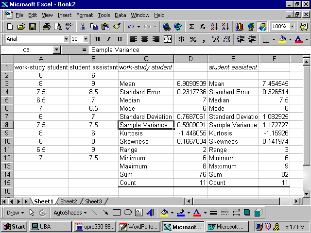 Excel for Business Statistics