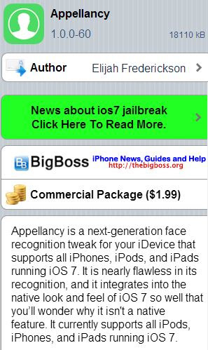 Appellancy Cydia Tweak Unlock Using Facial Recognition On Ios 7