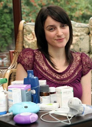 In this picture (left) from 2007, Jennifer showed her own daily routine of medication