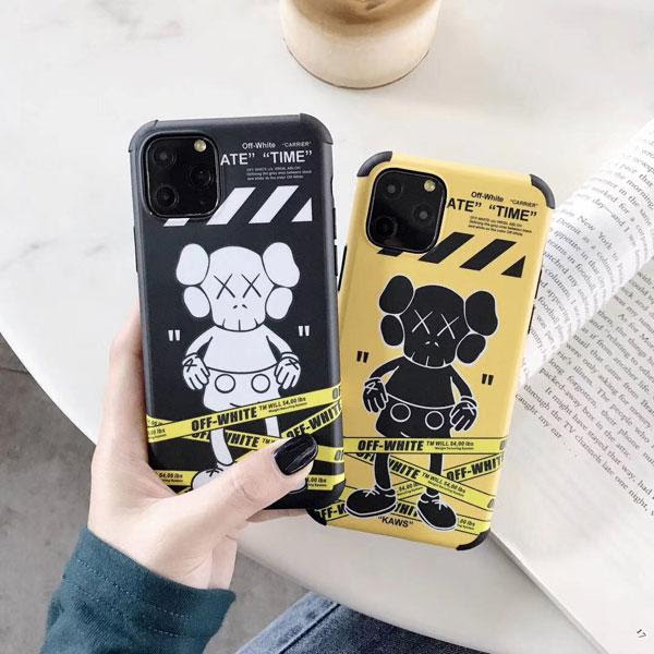 オフホワイト Kawsコラボ Iphone11proケース 個性 ブラント カウズ アイフォン11 11プロmaxカバー