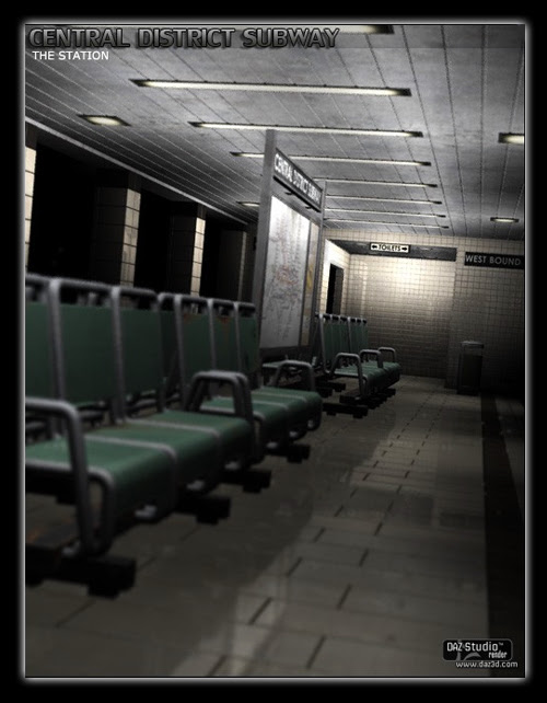Poser DAZ Studio The Central District Subway Station