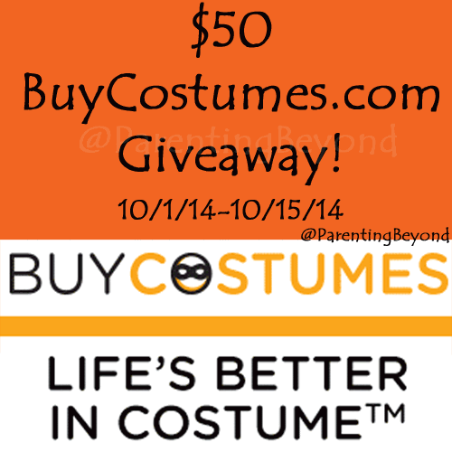 @ParentingBeyond  $50 @BuyCostumes .com Giveaway #Halloween