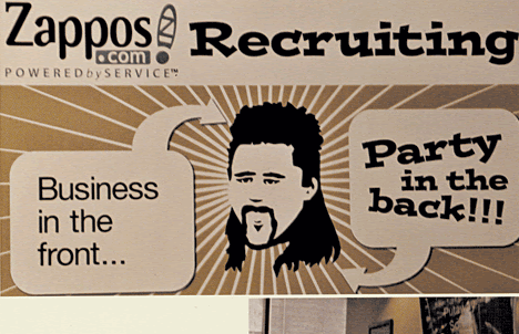 Corporate communications, Zappos-style. Images courtesy of Zappos